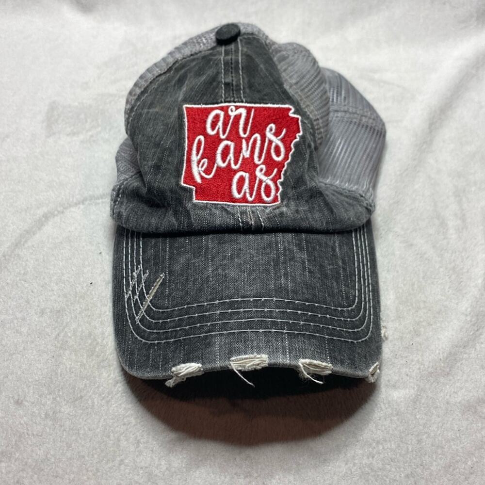 Gray Arkansas ball cap
